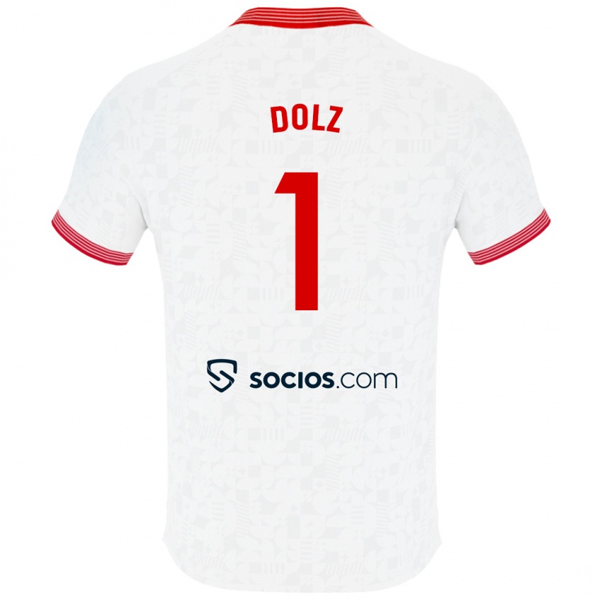 Hombre Camiseta Marc Dolz #1 Blanco 1ª Equipación 2023/24 La Camisa Argentina