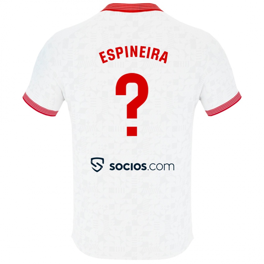 Hombre Camiseta Alberto Espiñeira #0 Blanco 1ª Equipación 2023/24 La Camisa Argentina