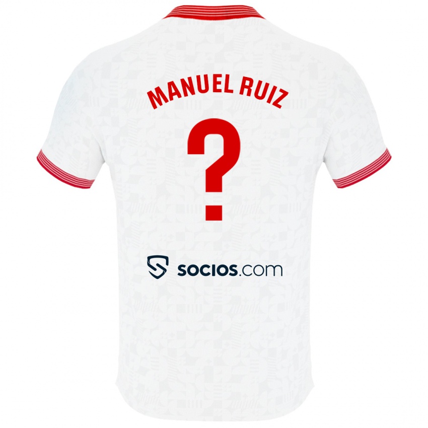 Hombre Camiseta José Manuel Ruiz #0 Blanco 1ª Equipación 2023/24 La Camisa Argentina