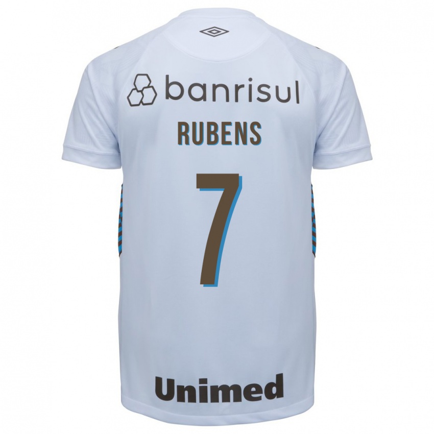 Hombre Camiseta Rubens #7 Blanco 2ª Equipación 2023/24 La Camisa Argentina
