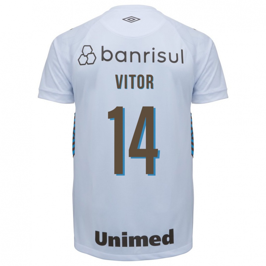 Hombre Camiseta João Vitor #14 Blanco 2ª Equipación 2023/24 La Camisa Argentina
