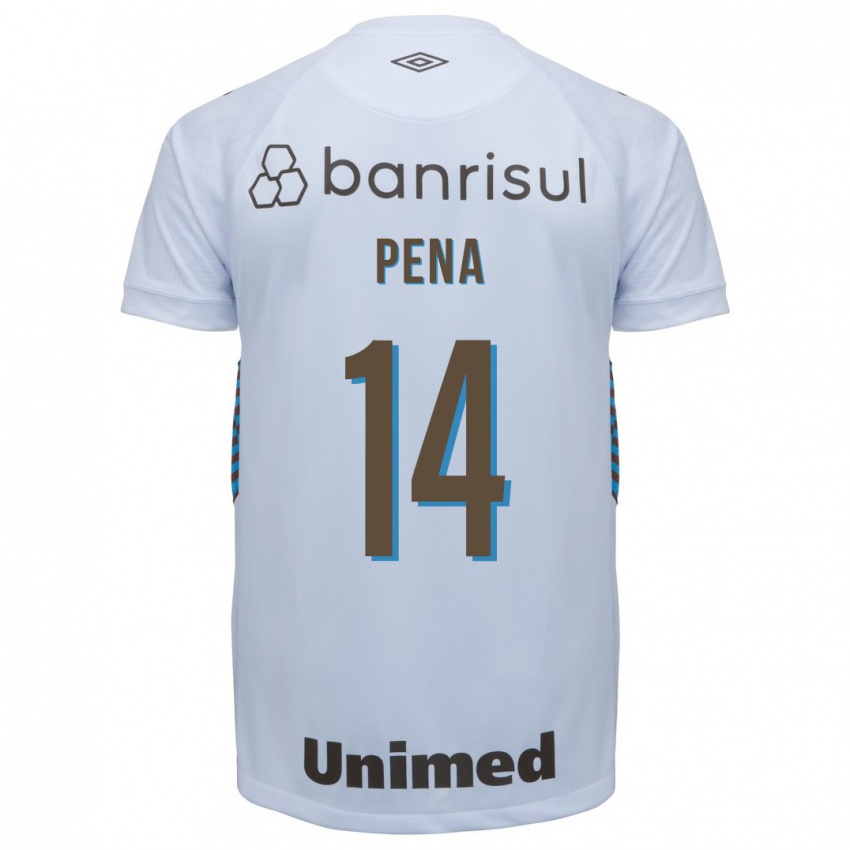 Hombre Camiseta Jessica Peña #14 Blanco 2ª Equipación 2023/24 La Camisa Argentina