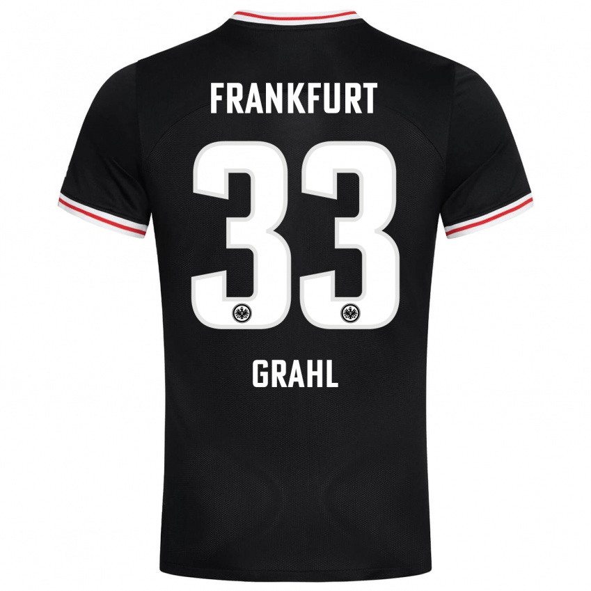 Hombre Camiseta Jens Grahl #33 Negro 2ª Equipación 2023/24 La Camisa Argentina