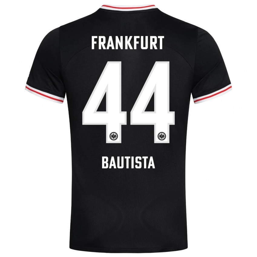 Hombre Camiseta Davis Bautista #44 Negro 2ª Equipación 2023/24 La Camisa Argentina
