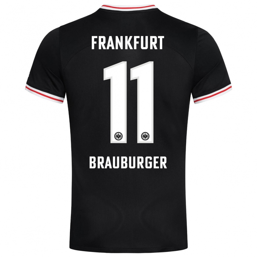 Hombre Camiseta Maximilian Brauburger #11 Negro 2ª Equipación 2023/24 La Camisa Argentina