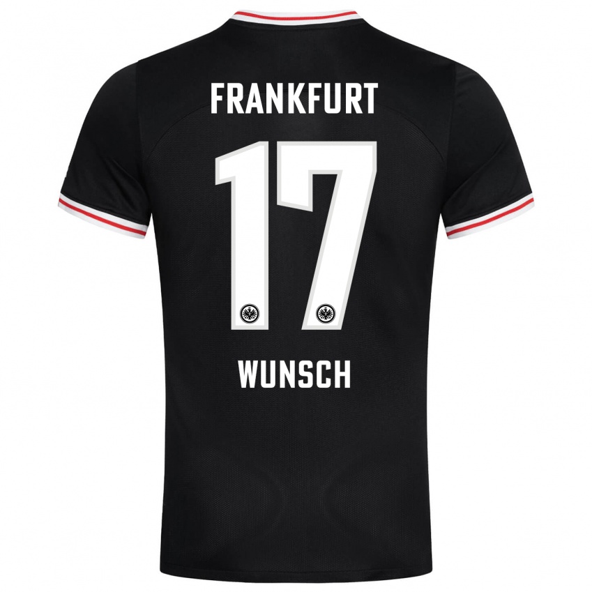 Hombre Camiseta Paul Wünsch #17 Negro 2ª Equipación 2023/24 La Camisa Argentina
