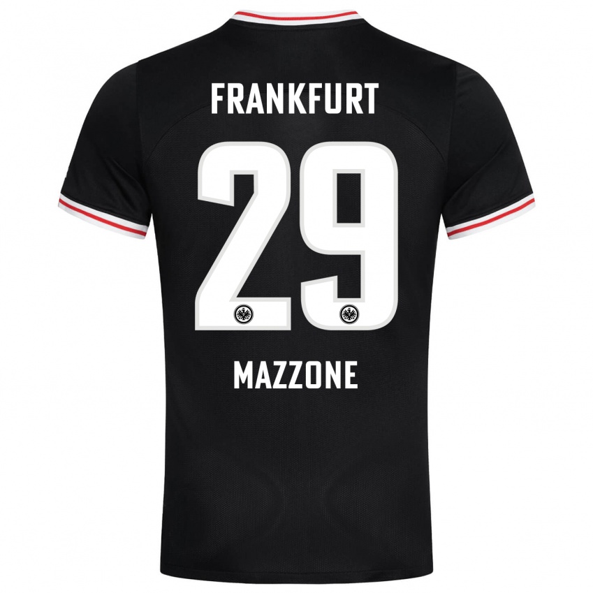 Hombre Camiseta Matteo Mazzone #29 Negro 2ª Equipación 2023/24 La Camisa Argentina
