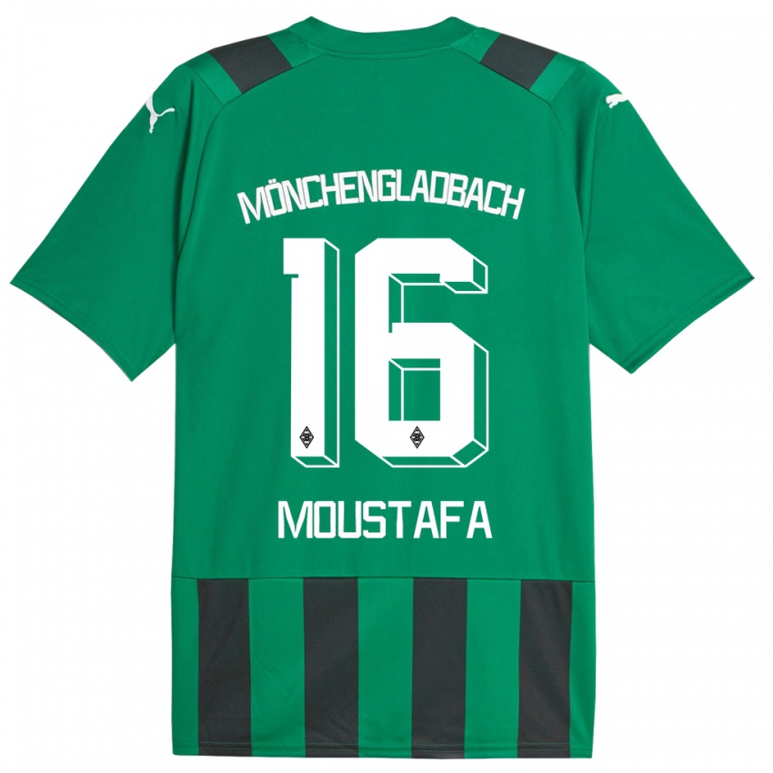 Hombre Camiseta Moustafa Ashraf Moustafa #16 Verde Negro 2ª Equipación 2023/24 La Camisa Argentina
