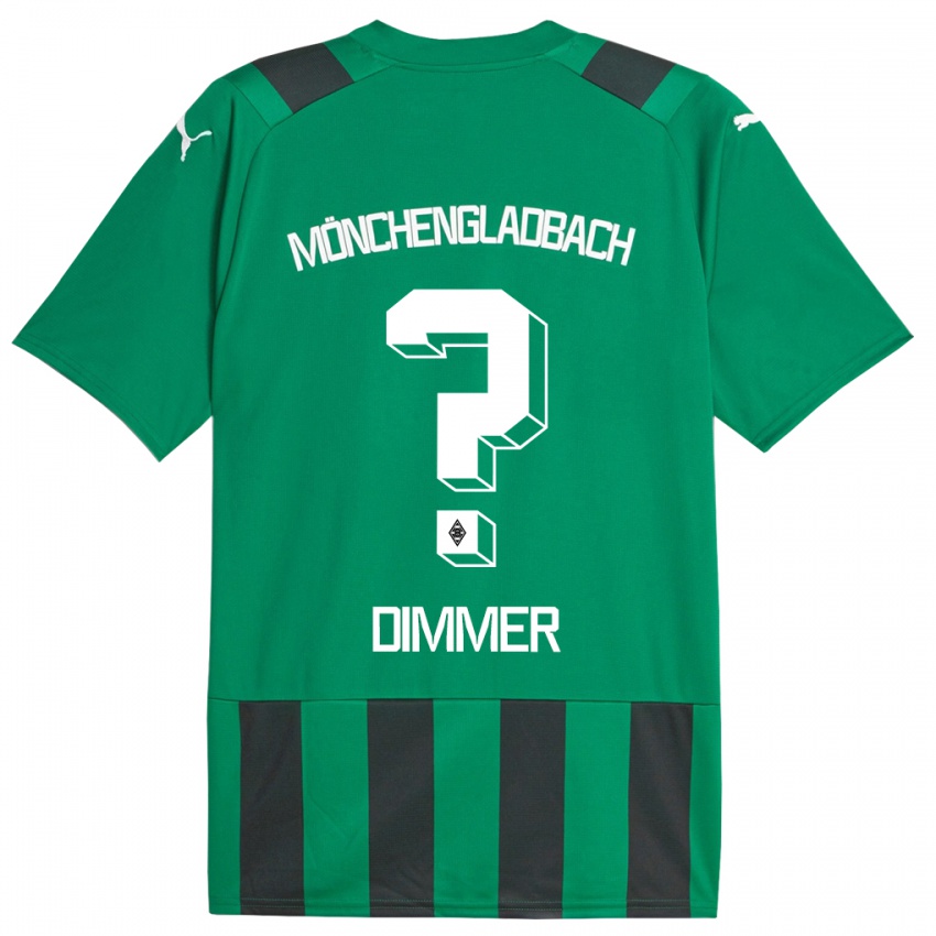 Hombre Camiseta Florian Dimmer #0 Verde Negro 2ª Equipación 2023/24 La Camisa Argentina