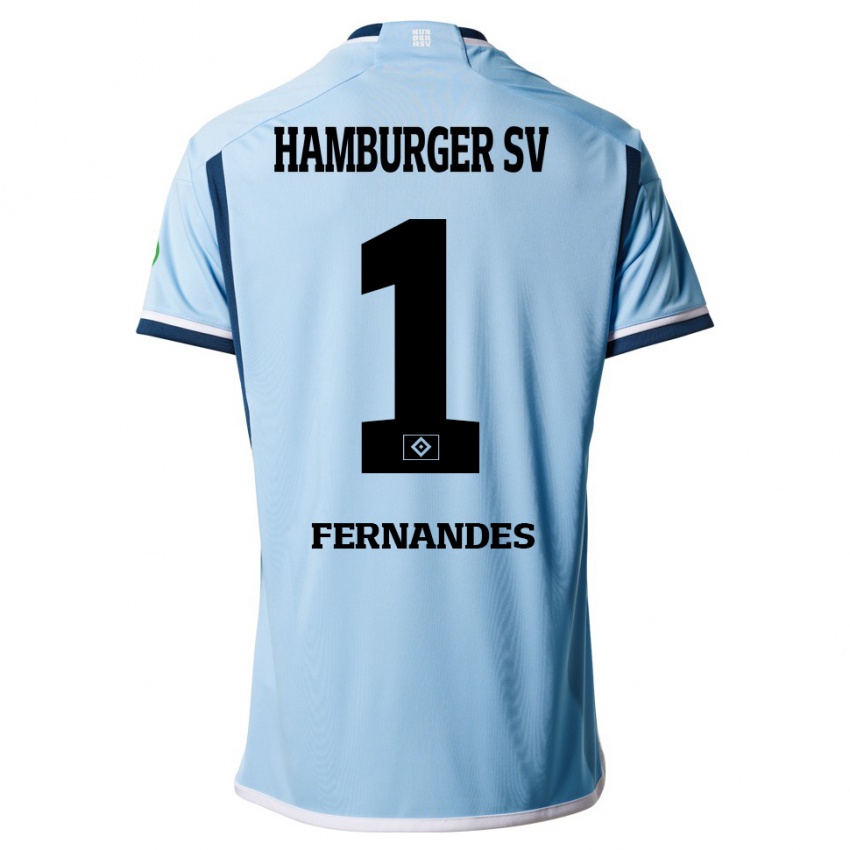 Hombre Camiseta Daniel Heuer Fernandes #1 Azul 2ª Equipación 2023/24 La Camisa Argentina