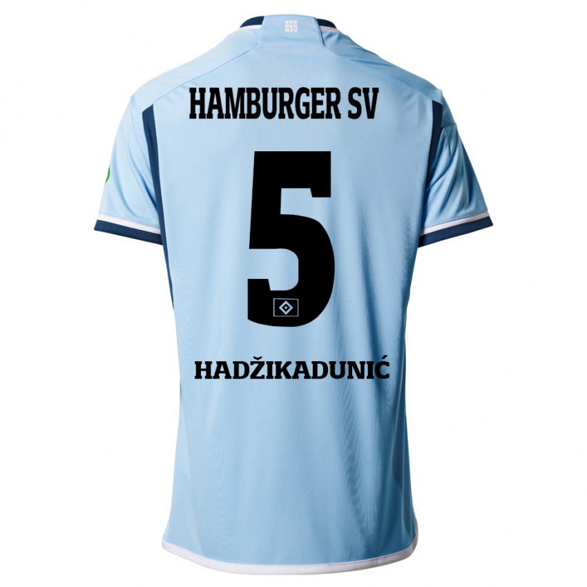 Hombre Camiseta Dennis Hadzikadunic #5 Azul 2ª Equipación 2023/24 La Camisa Argentina