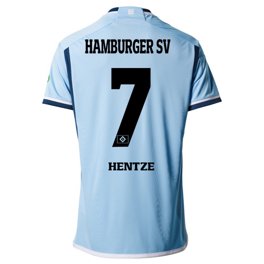 Hombre Camiseta Tanita-Tammy Hentze #7 Azul 2ª Equipación 2023/24 La Camisa Argentina