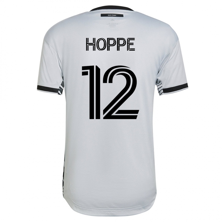 Hombre Camiseta Matthew Hoppe #12 Blanco 2ª Equipación 2023/24 La Camisa Argentina