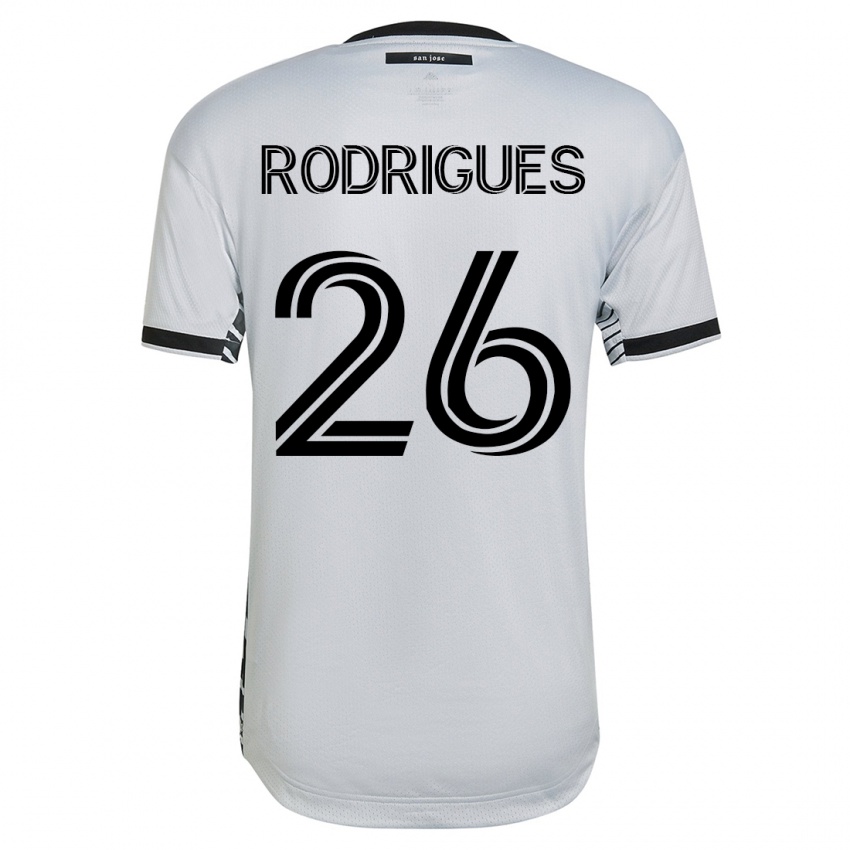 Hombre Camiseta Rodrigues #26 Blanco 2ª Equipación 2023/24 La Camisa Argentina