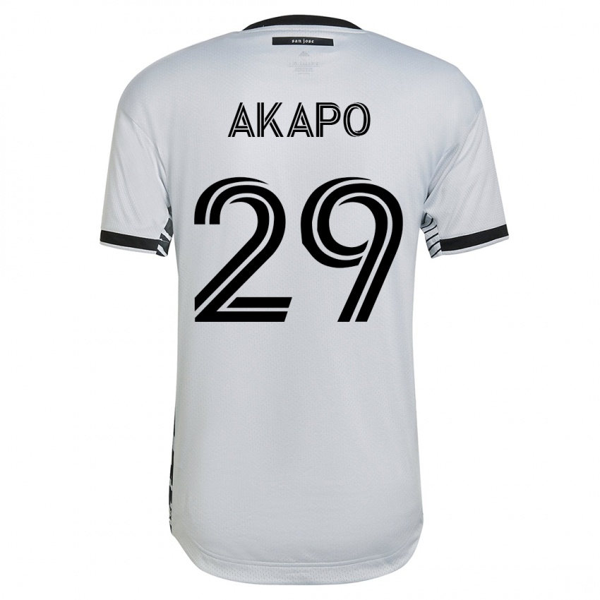 Hombre Camiseta Carlos Akapo #29 Blanco 2ª Equipación 2023/24 La Camisa Argentina