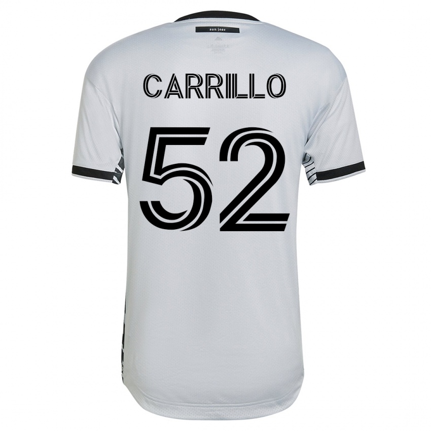 Hombre Camiseta Israel Carrillo #52 Blanco 2ª Equipación 2023/24 La Camisa Argentina