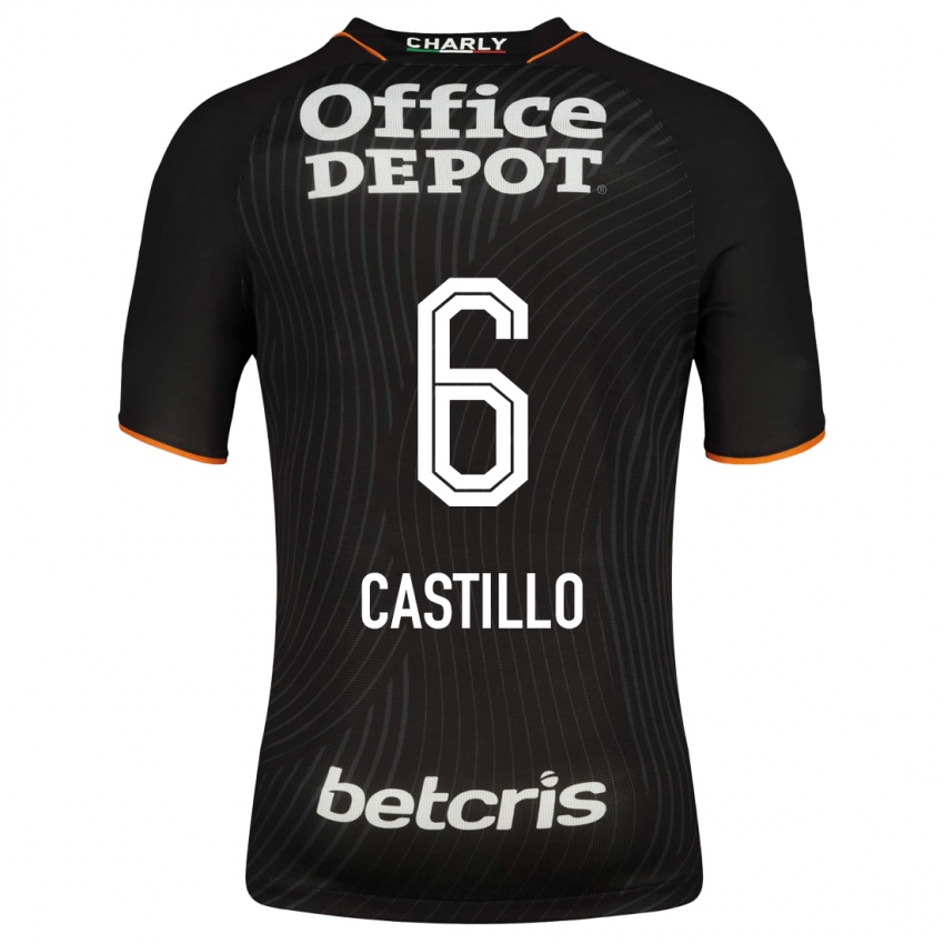 Hombre Camiseta Byron Castillo #6 Negro 2ª Equipación 2023/24 La Camisa Argentina