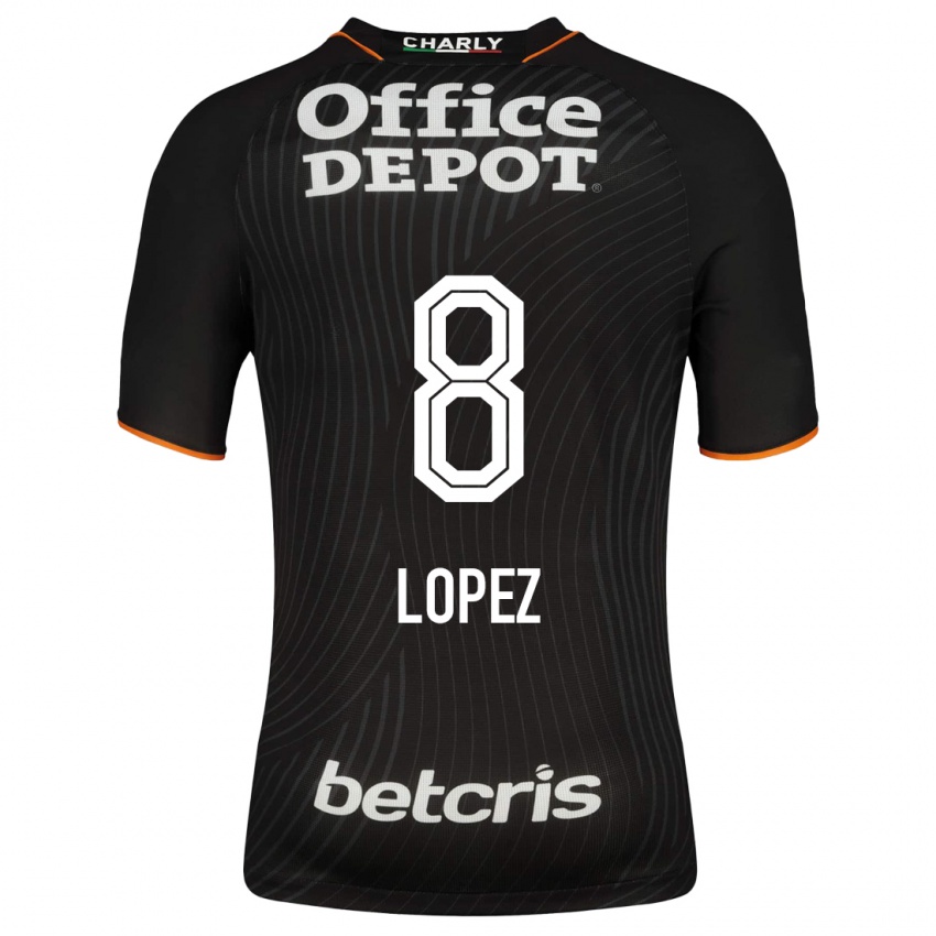 Hombre Camiseta Javier Eduardo López #8 Negro 2ª Equipación 2023/24 La Camisa Argentina