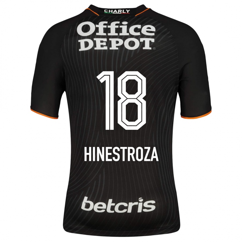Hombre Camiseta Marino Hinestroza #18 Negro 2ª Equipación 2023/24 La Camisa Argentina