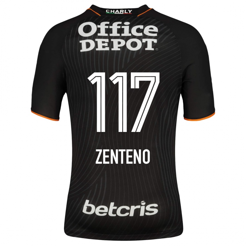 Hombre Camiseta Gustavo Zenteno #117 Negro 2ª Equipación 2023/24 La Camisa Argentina