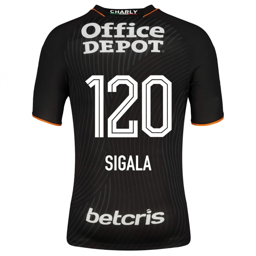 Hombre Camiseta Juan Sigala #120 Negro 2ª Equipación 2023/24 La Camisa Argentina