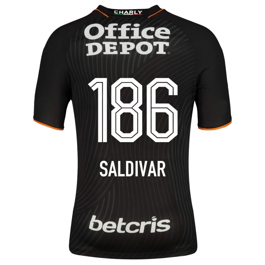 Hombre Camiseta José Saldívar #186 Negro 2ª Equipación 2023/24 La Camisa Argentina