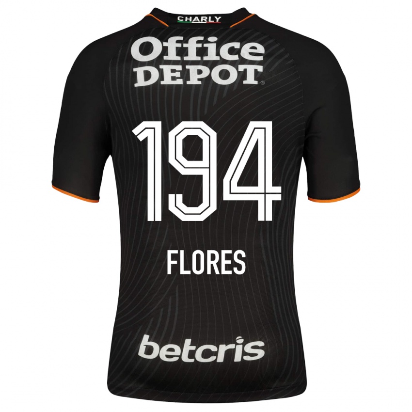 Hombre Camiseta Jason Flores #194 Negro 2ª Equipación 2023/24 La Camisa Argentina