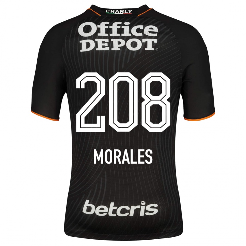 Hombre Camiseta Erik Morales #208 Negro 2ª Equipación 2023/24 La Camisa Argentina