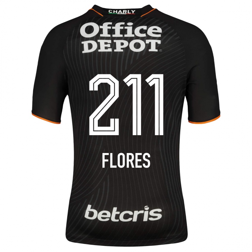Hombre Camiseta Luis Flores #211 Negro 2ª Equipación 2023/24 La Camisa Argentina
