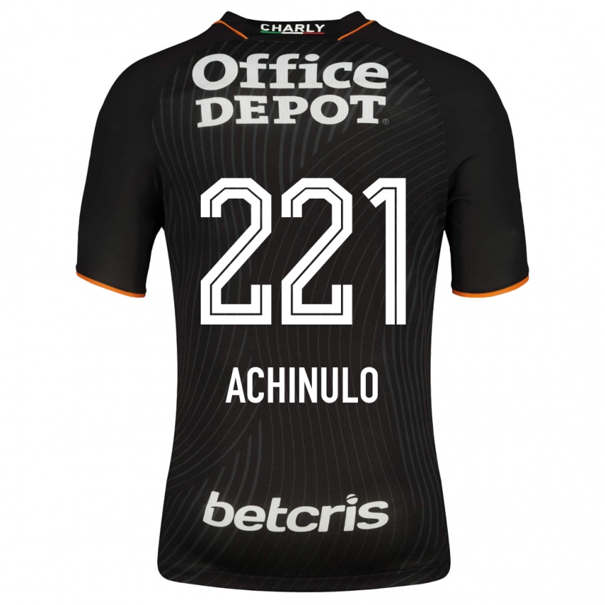 Hombre Camiseta Princewill Achinulo #221 Negro 2ª Equipación 2023/24 La Camisa Argentina