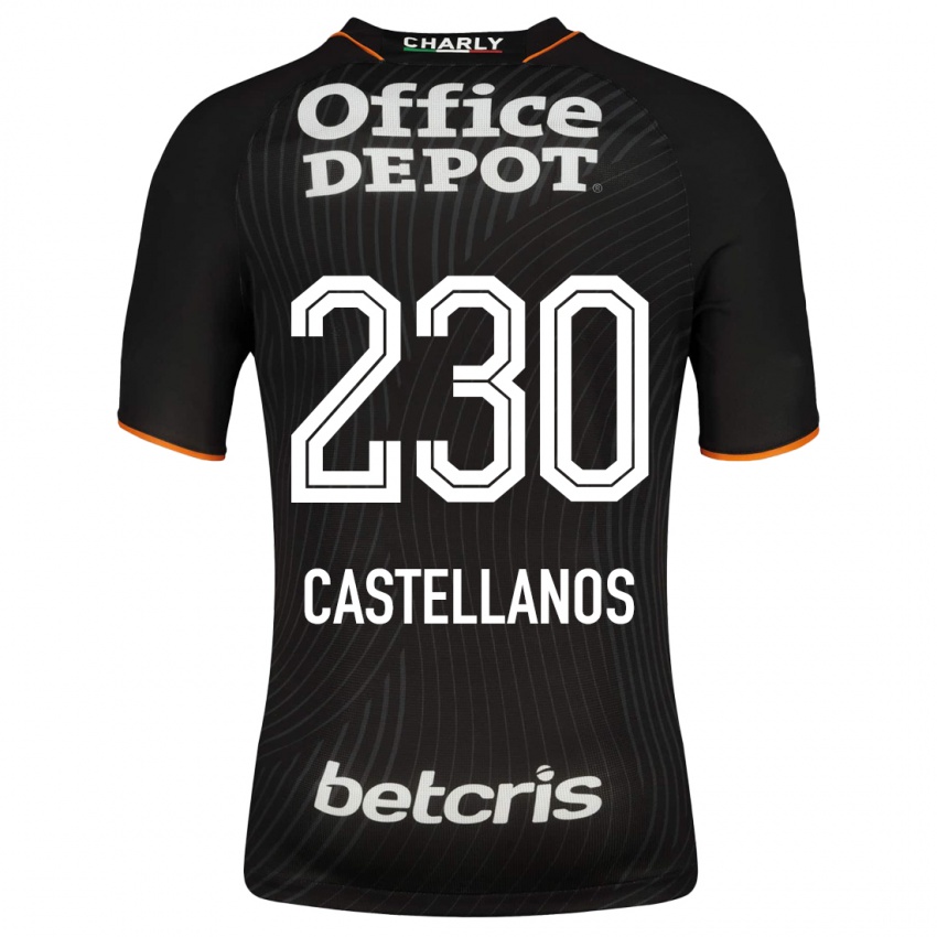 Hombre Camiseta Edson Castellanos #230 Negro 2ª Equipación 2023/24 La Camisa Argentina