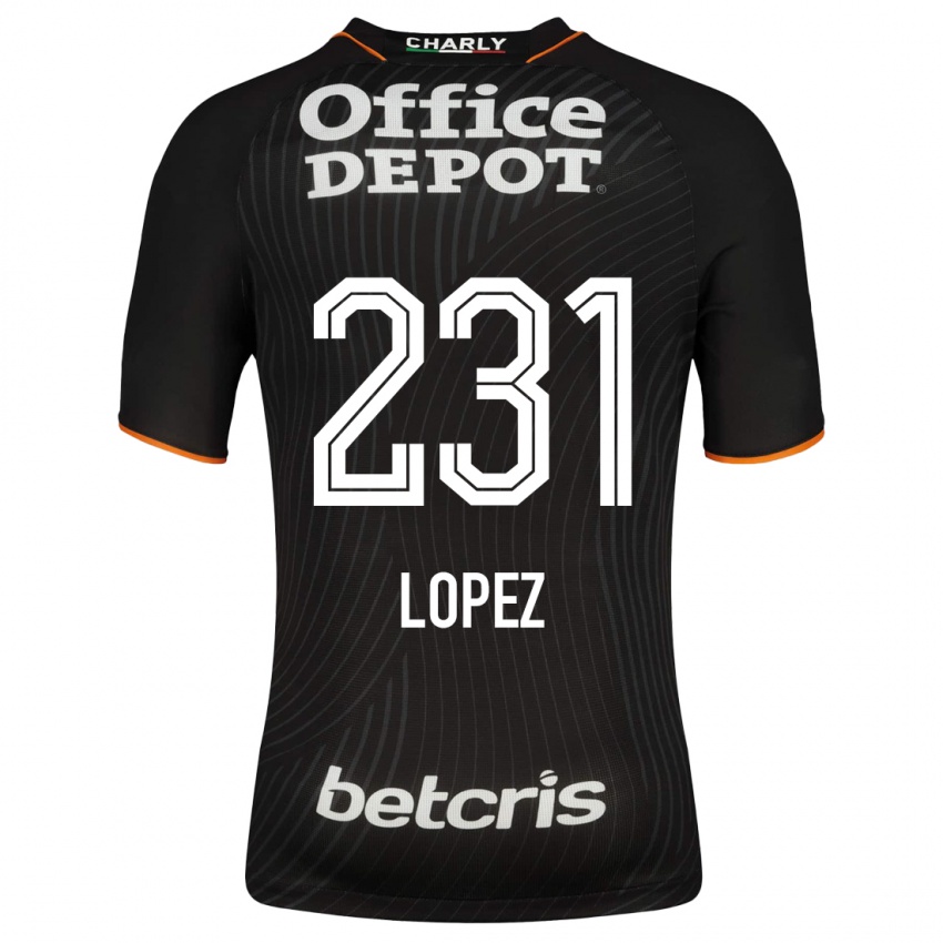 Hombre Camiseta Víctor López #231 Negro 2ª Equipación 2023/24 La Camisa Argentina