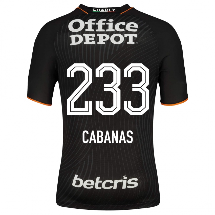 Hombre Camiseta Mauricio Cabañas #233 Negro 2ª Equipación 2023/24 La Camisa Argentina
