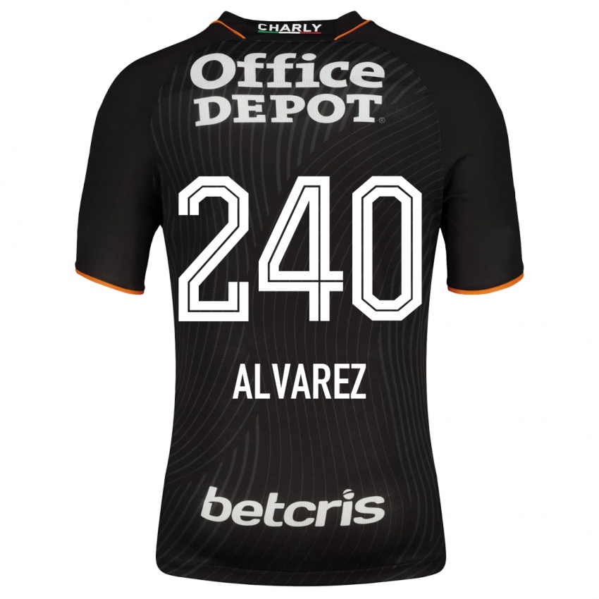 Hombre Camiseta Gael Álvarez #240 Negro 2ª Equipación 2023/24 La Camisa Argentina