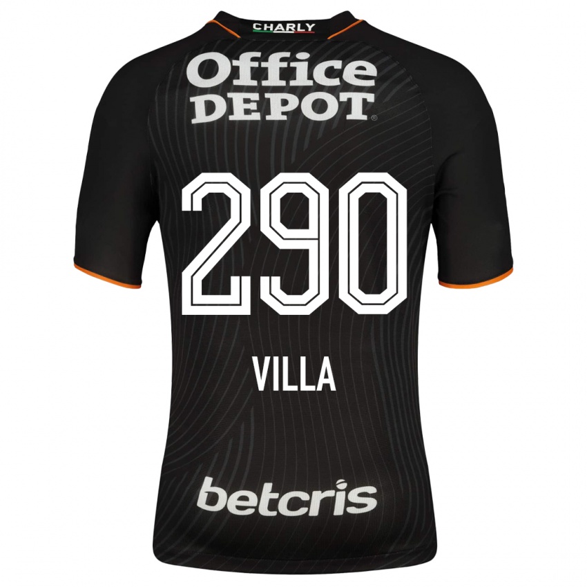 Hombre Camiseta Adrián Villa #290 Negro 2ª Equipación 2023/24 La Camisa Argentina
