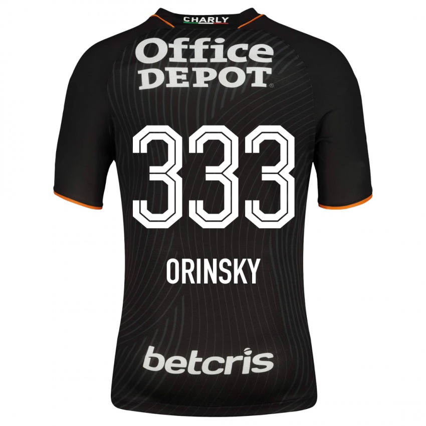 Hombre Camiseta Edson Orinsky #333 Negro 2ª Equipación 2023/24 La Camisa Argentina