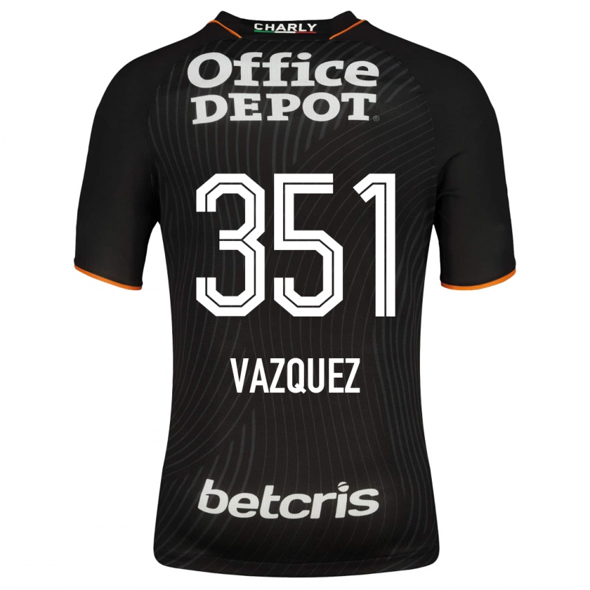 Hombre Camiseta Maximo Vázquez #351 Negro 2ª Equipación 2023/24 La Camisa Argentina