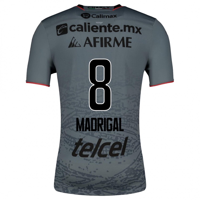 Hombre Camiseta Fernando Madrigal #8 Gris 2ª Equipación 2023/24 La Camisa Argentina