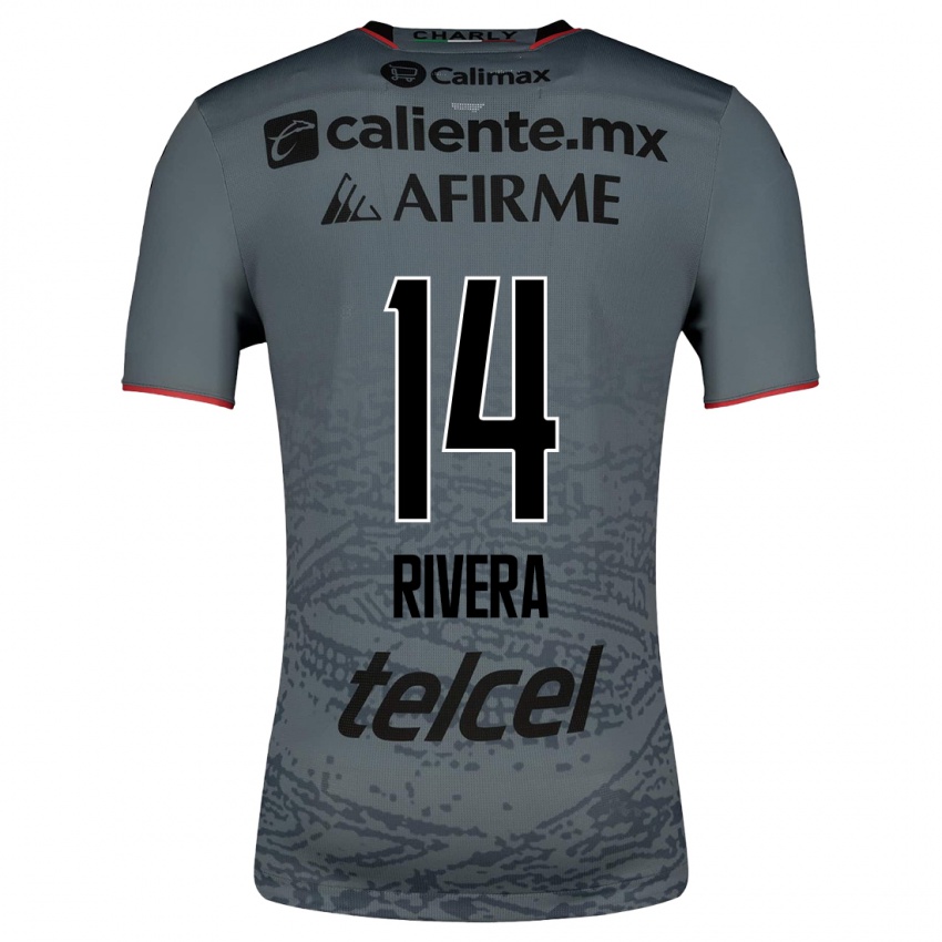 Hombre Camiseta Christian Rivera #14 Gris 2ª Equipación 2023/24 La Camisa Argentina
