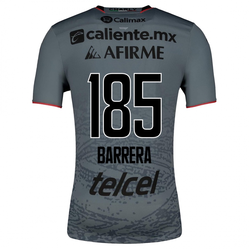 Hombre Camiseta Geonathan Barrera #185 Gris 2ª Equipación 2023/24 La Camisa Argentina