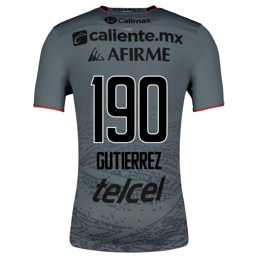 Hombre Camiseta Dayán Gutiérrez #190 Gris 2ª Equipación 2023/24 La Camisa Argentina