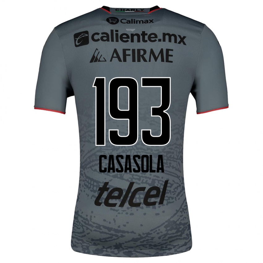 Hombre Camiseta Axel Casasola #193 Gris 2ª Equipación 2023/24 La Camisa Argentina