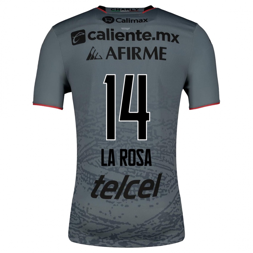 Hombre Camiseta Joselyn De La Rosa #14 Gris 2ª Equipación 2023/24 La Camisa Argentina