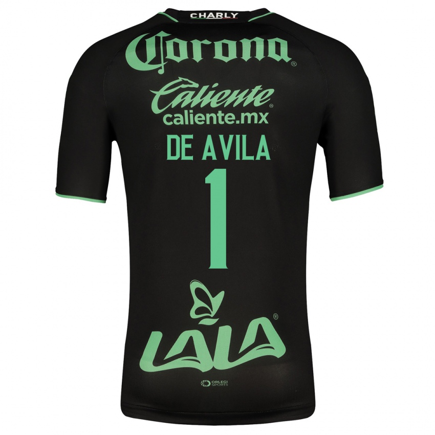 Hombre Camiseta Hannia De Avila #1 Negro 2ª Equipación 2023/24 La Camisa Argentina