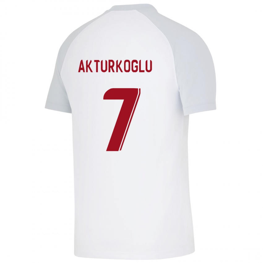Hombre Camiseta Kerem Aktürkoğlu #7 Blanco 2ª Equipación 2023/24 La Camisa Argentina