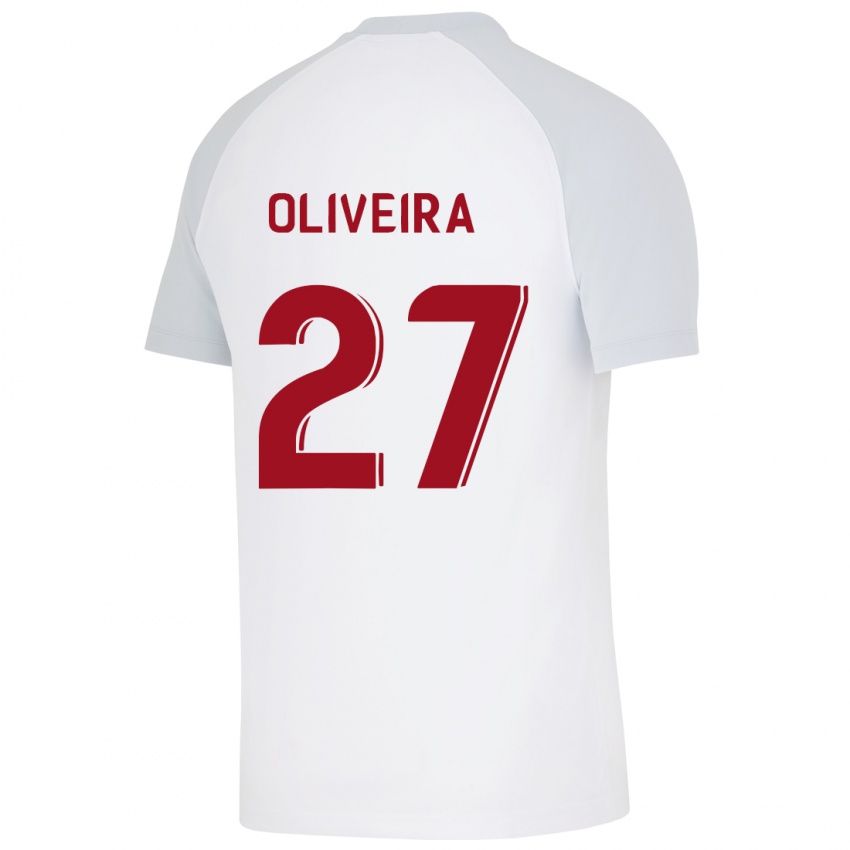 Hombre Camiseta Sergio Oliveira #27 Blanco 2ª Equipación 2023/24 La Camisa Argentina