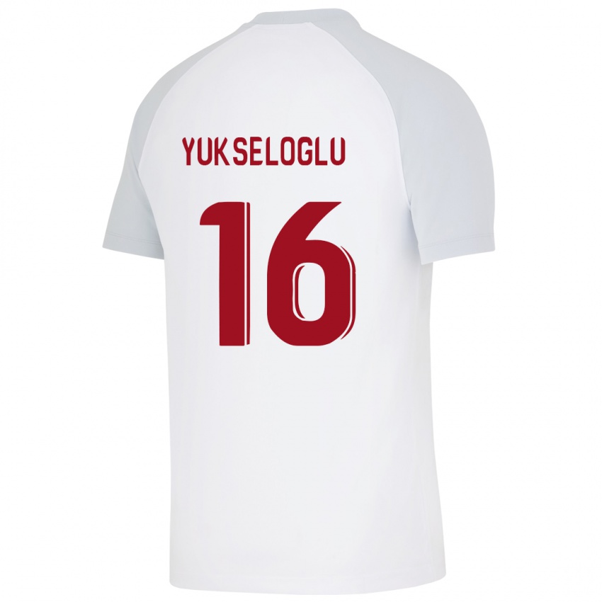 Hombre Camiseta Ayaz Yükseloğlu #16 Blanco 2ª Equipación 2023/24 La Camisa Argentina