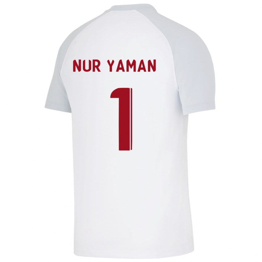 Hombre Camiseta Gamze Nur Yaman #1 Blanco 2ª Equipación 2023/24 La Camisa Argentina