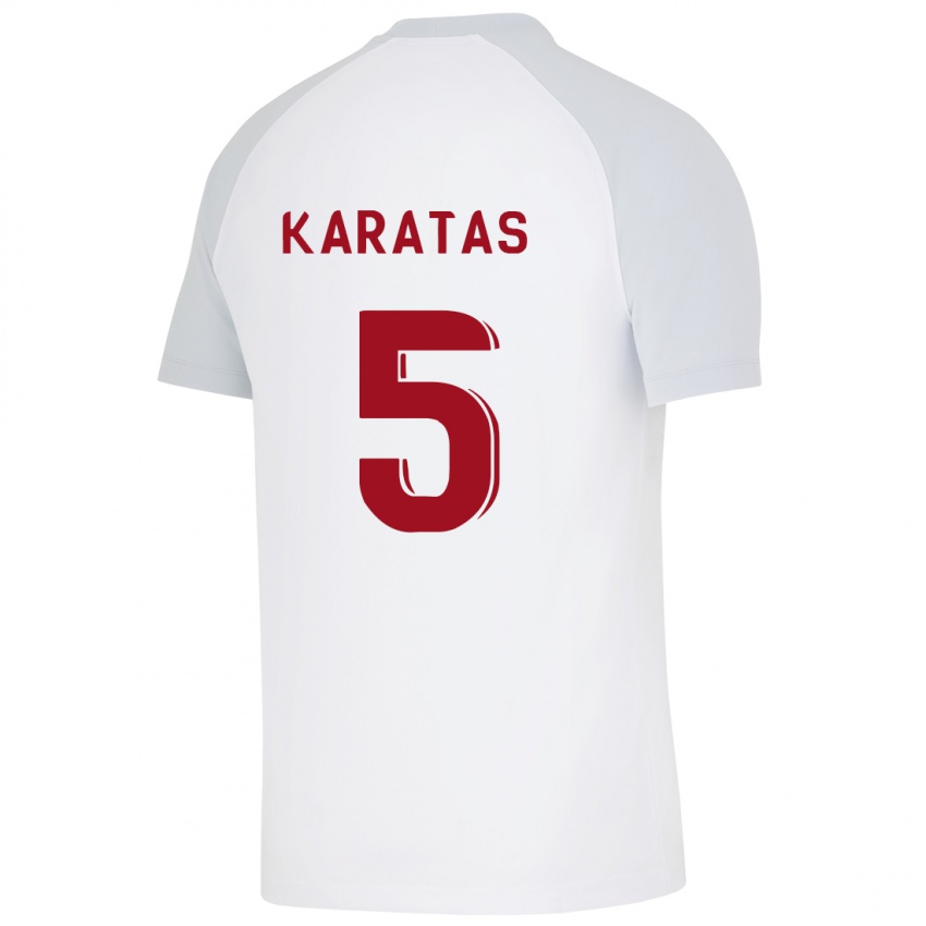 Hombre Camiseta Eda Karataş #5 Blanco 2ª Equipación 2023/24 La Camisa Argentina