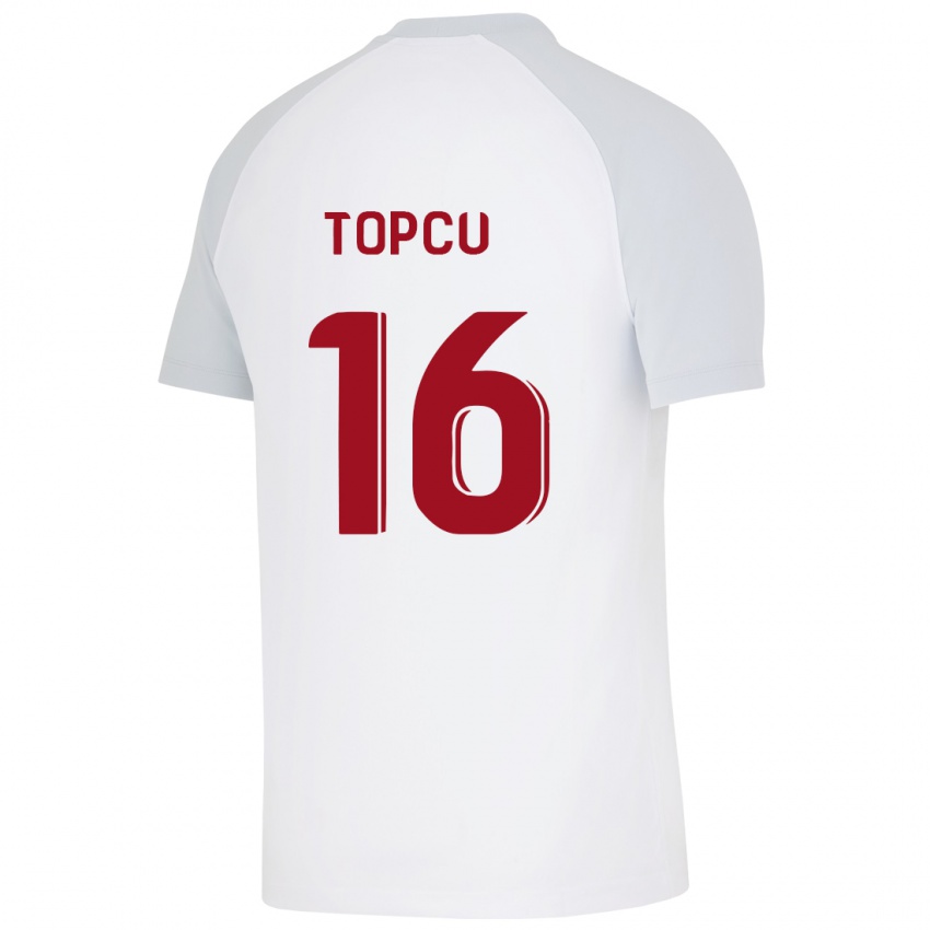 Hombre Camiseta Ebru Topçu #16 Blanco 2ª Equipación 2023/24 La Camisa Argentina
